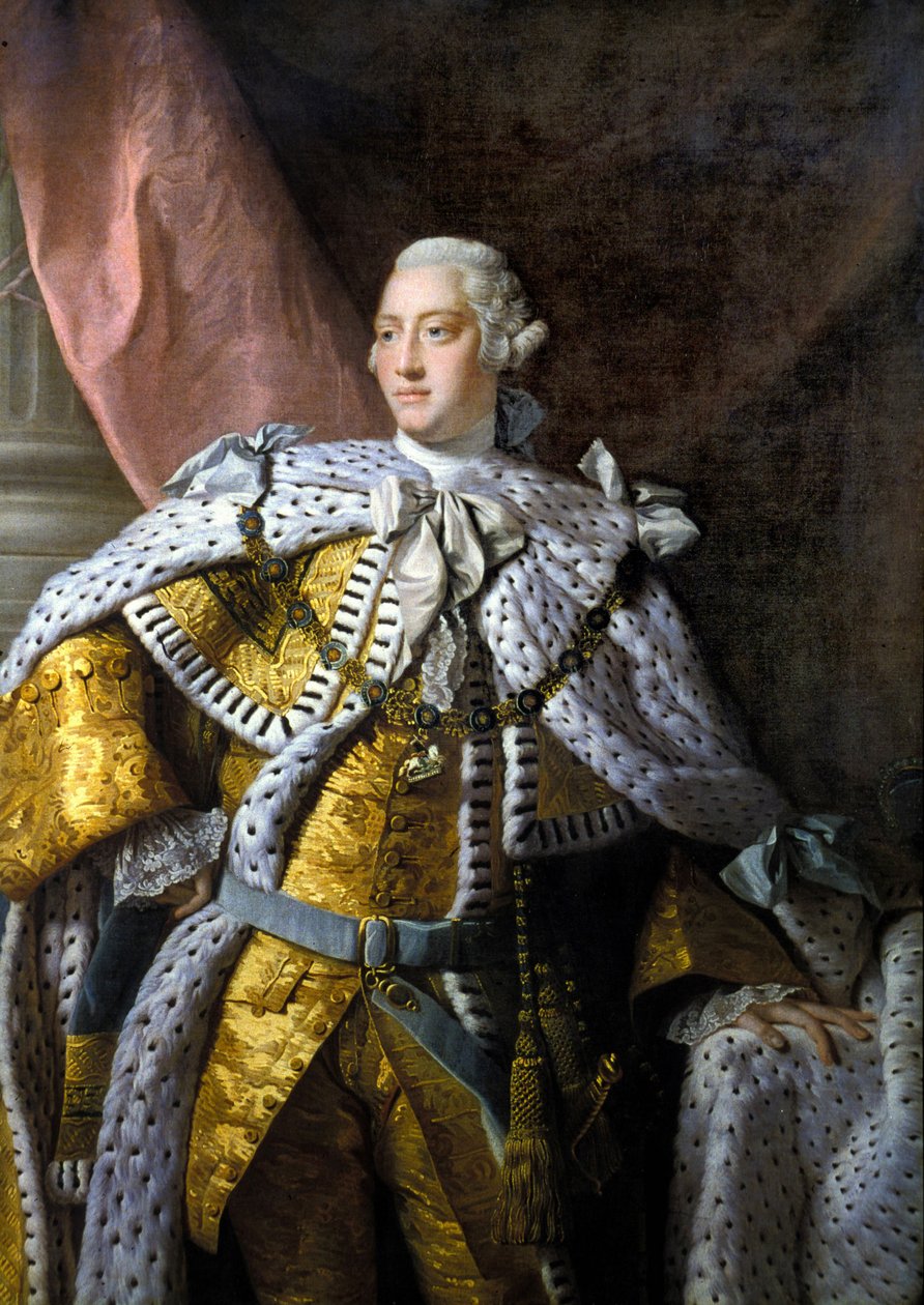 Portræt af George III (1738-1820). Maleri af Allan Ramsay af Allan Ramsay