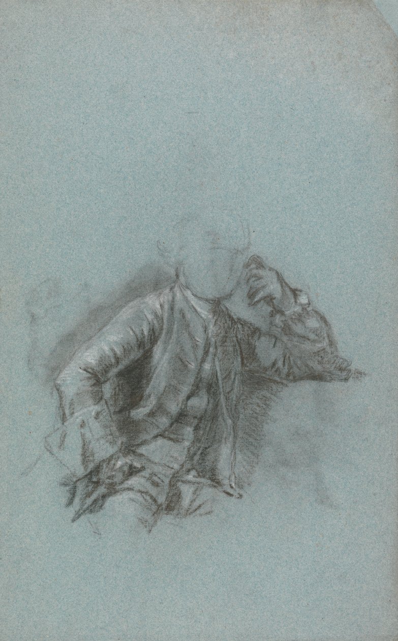 Studie til et portræt af en siddende herre af Allan Ramsay