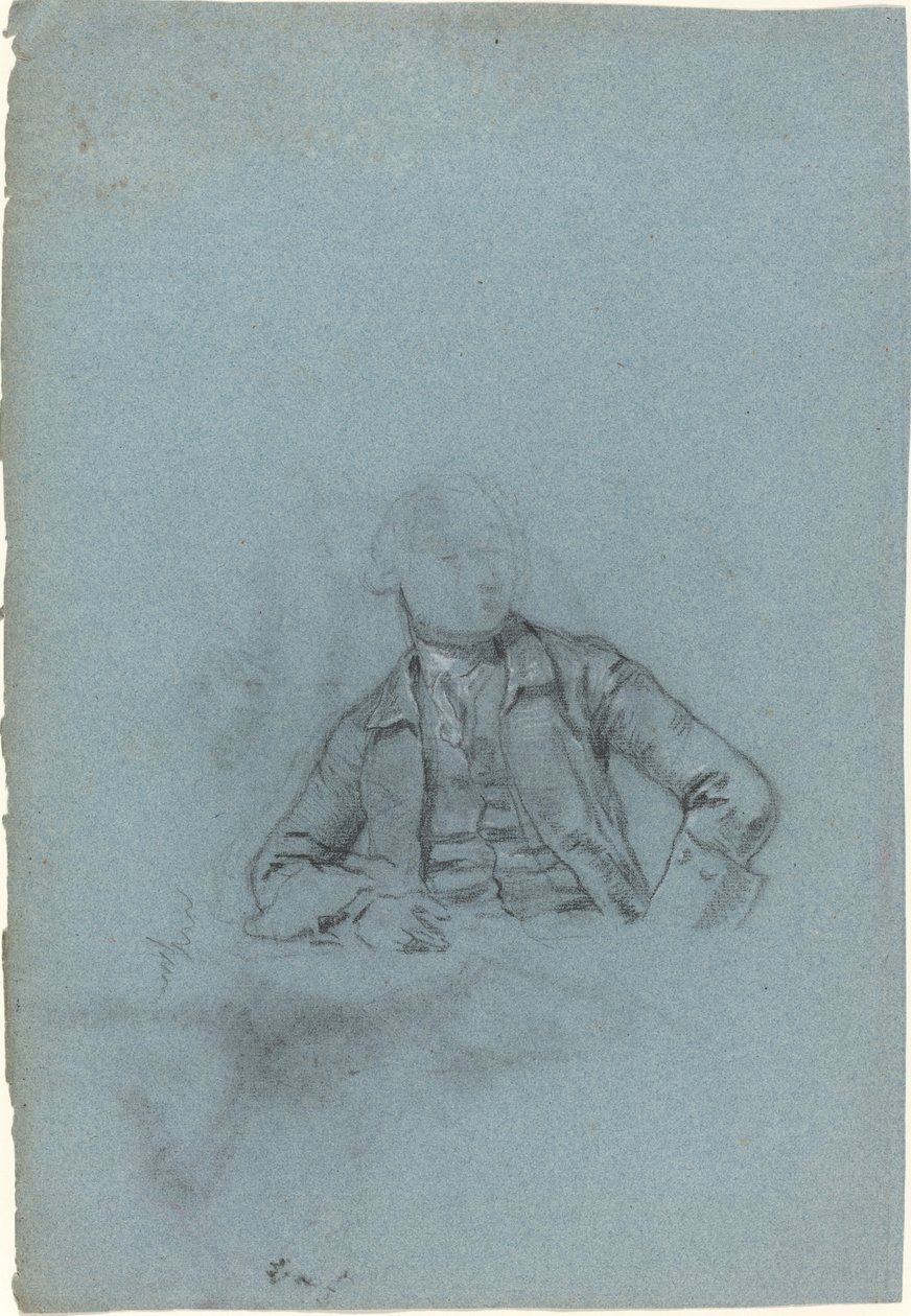 Studie af en siddende mand [recto] af Allan Ramsay