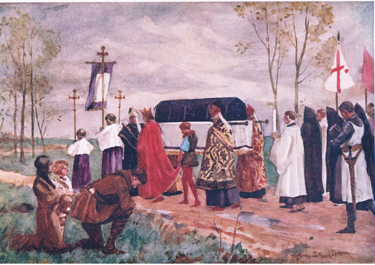 Burial of St Hugh, illustration fra Children