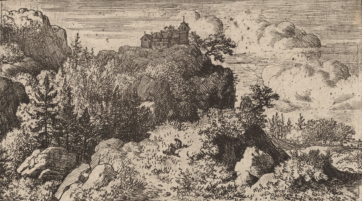 Firs in the Defile, sandsynligvis ca. 16451656. af Allart van Everdingen