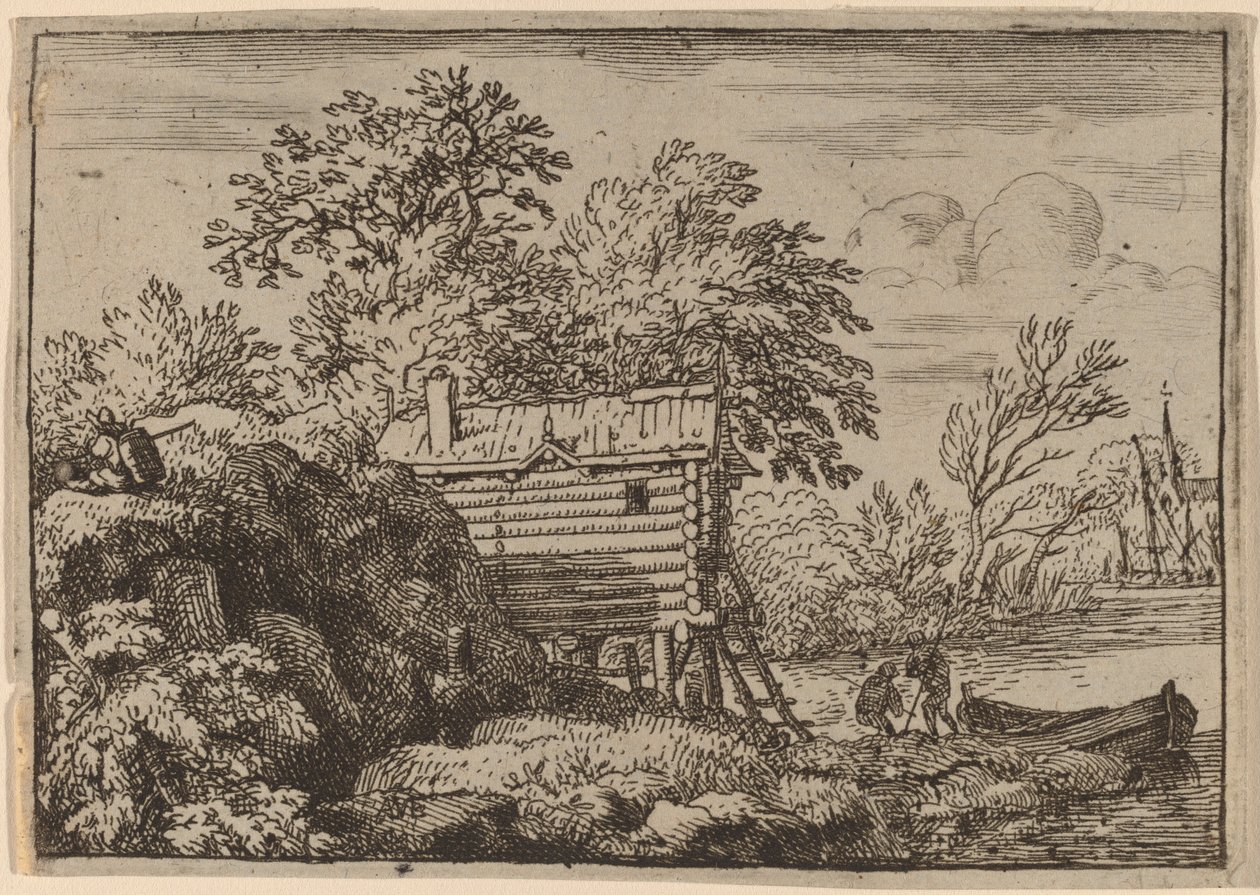 Fiskerhytte af Allart van Everdingen