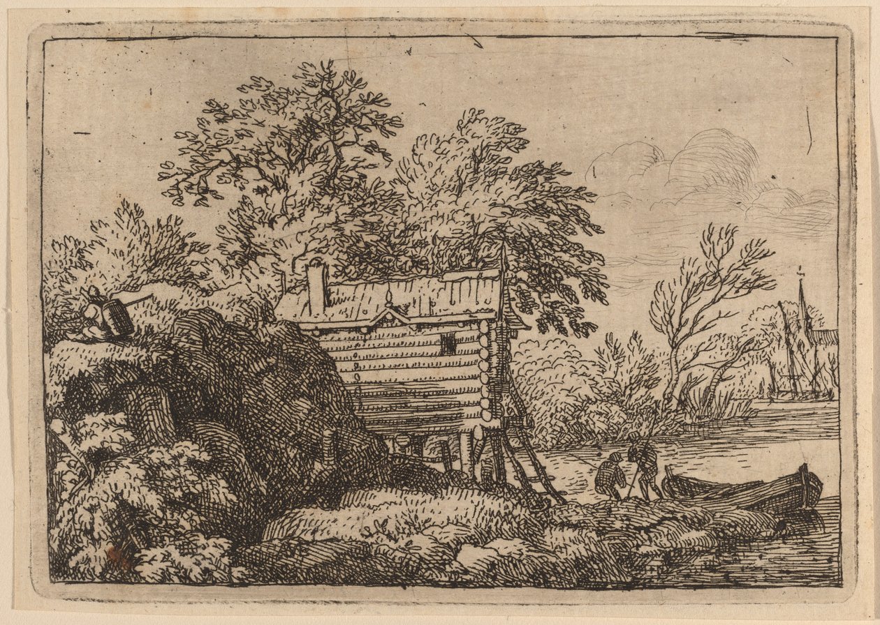 Fiskerhytte af Allart van Everdingen
