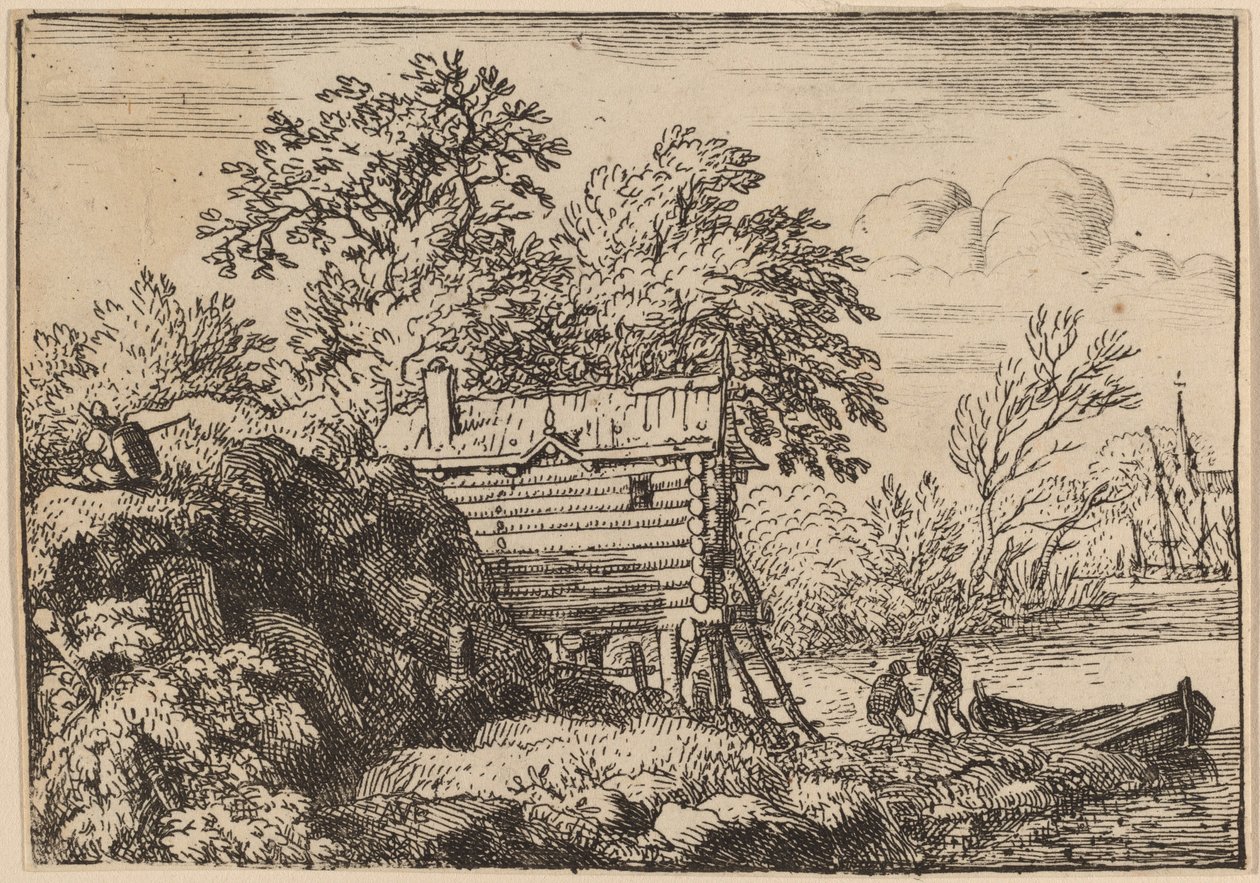 Fiskerhytte af Allart van Everdingen