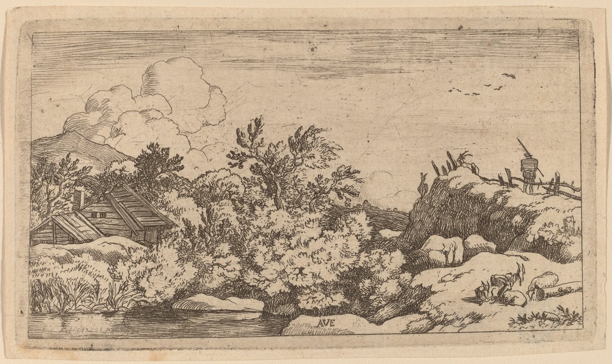 Gedebesætning på en Bakke, sandsynligvis ca. 16451656. af Allart van Everdingen