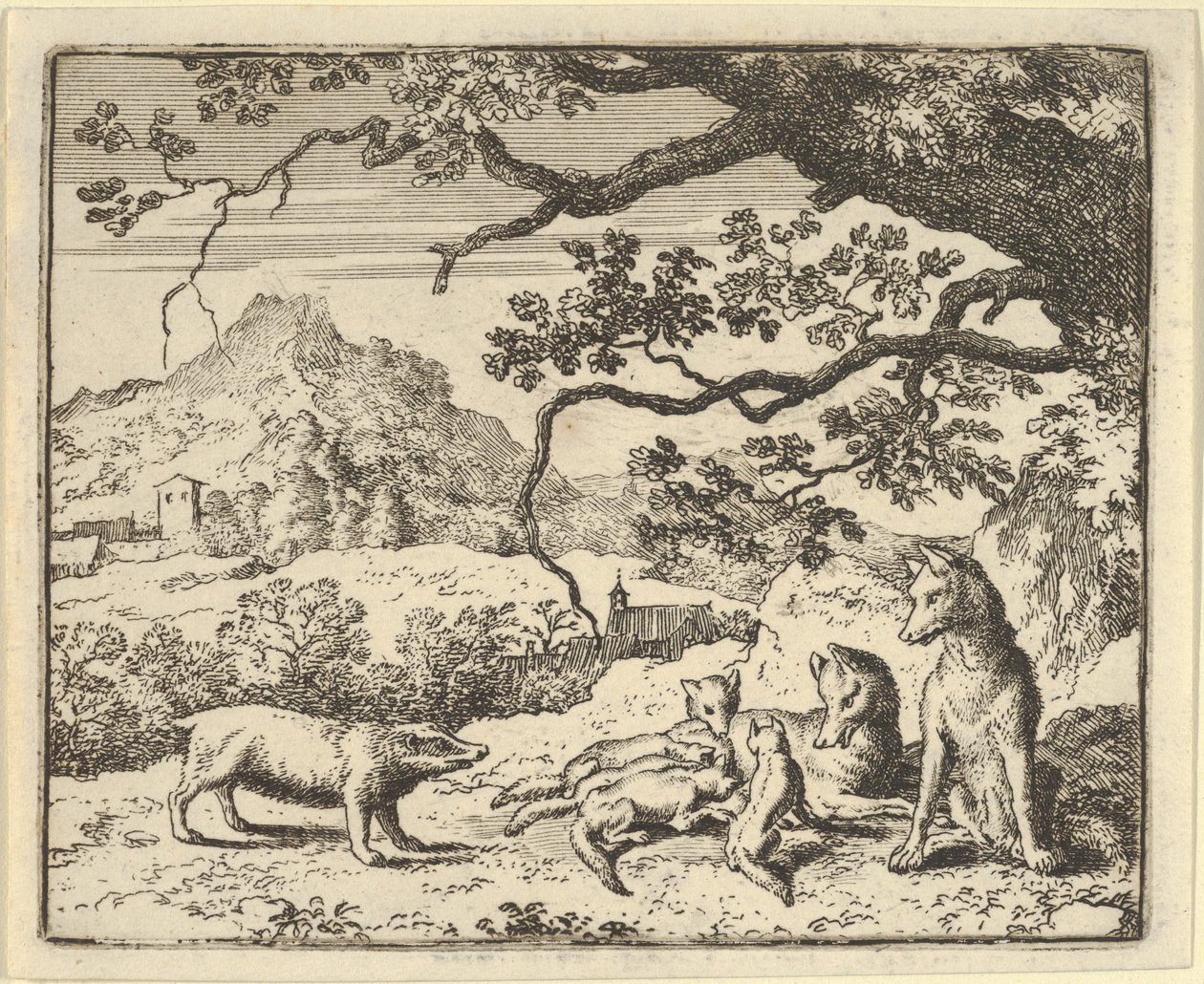Renard modtager et nyt citat fra grævlingen, 1650-75. af Allart van Everdingen