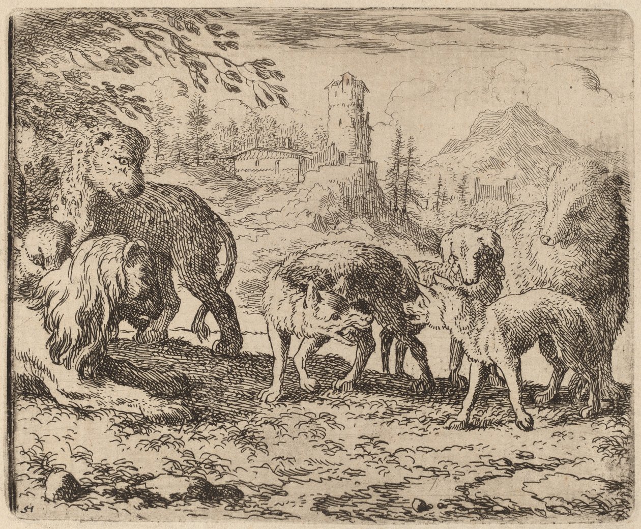 Reynard Condemned, sandsynligvis ca. 16451656. af Allart van Everdingen