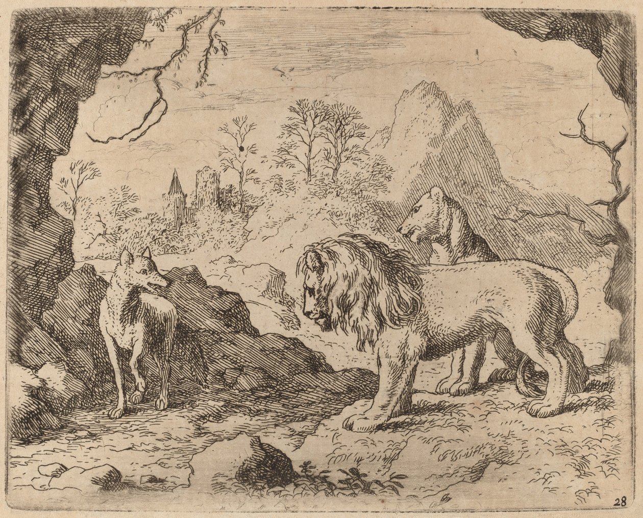 Reynard lover at afsløre den skjulte skat, sandsynligvis ca. 16451656. af Allart van Everdingen