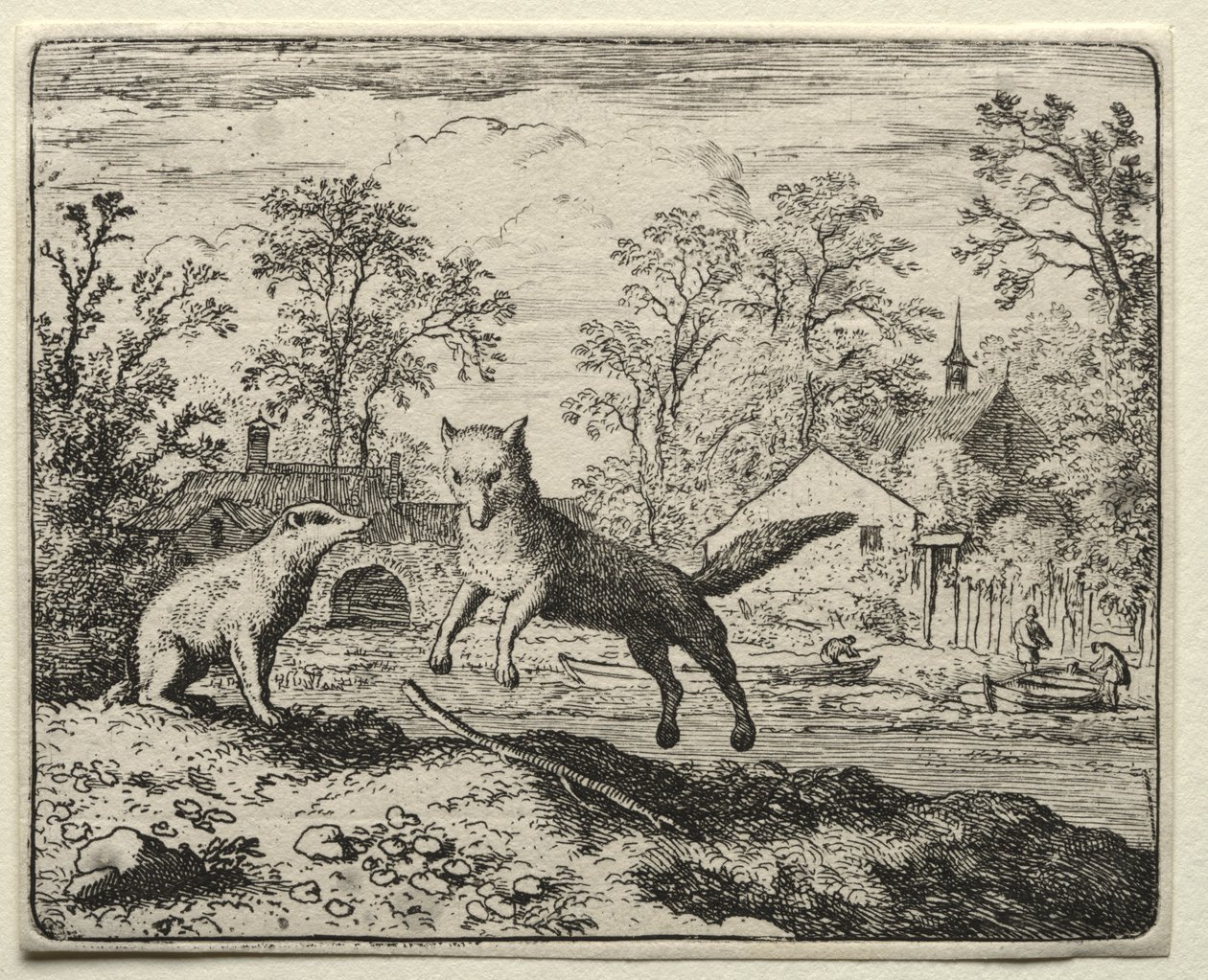 Reynard the Fox: Reynard Doing Penance af Allart van Everdingen