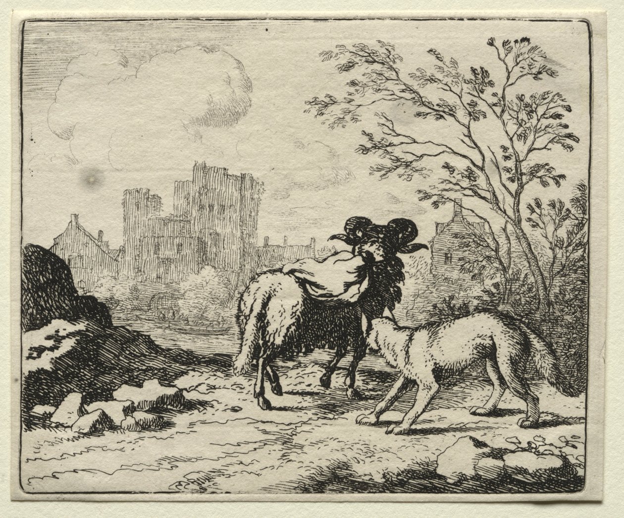 Reynard the Fox: Reynard sender en pakke til løven. af Allart van Everdingen