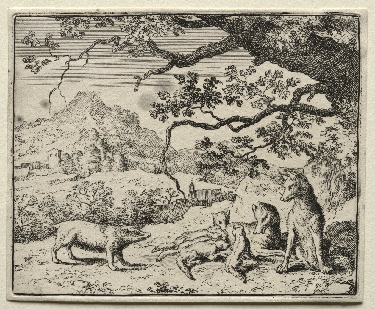 Reynard the Fox: The Badger kalder Reynard til retten af Allart van Everdingen