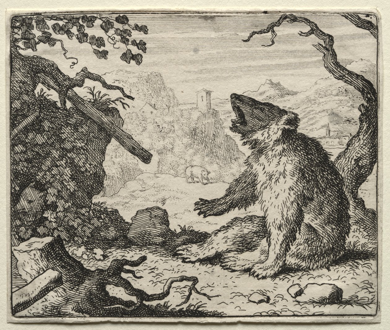 Reynard the Fox: The Bear kalder Reynard til retten af Allart van Everdingen