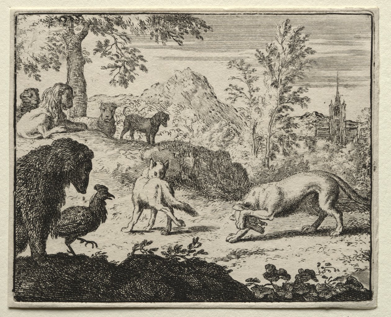 Reynard the Fox: Kampen mellem Reynard og ulven. af Allart van Everdingen