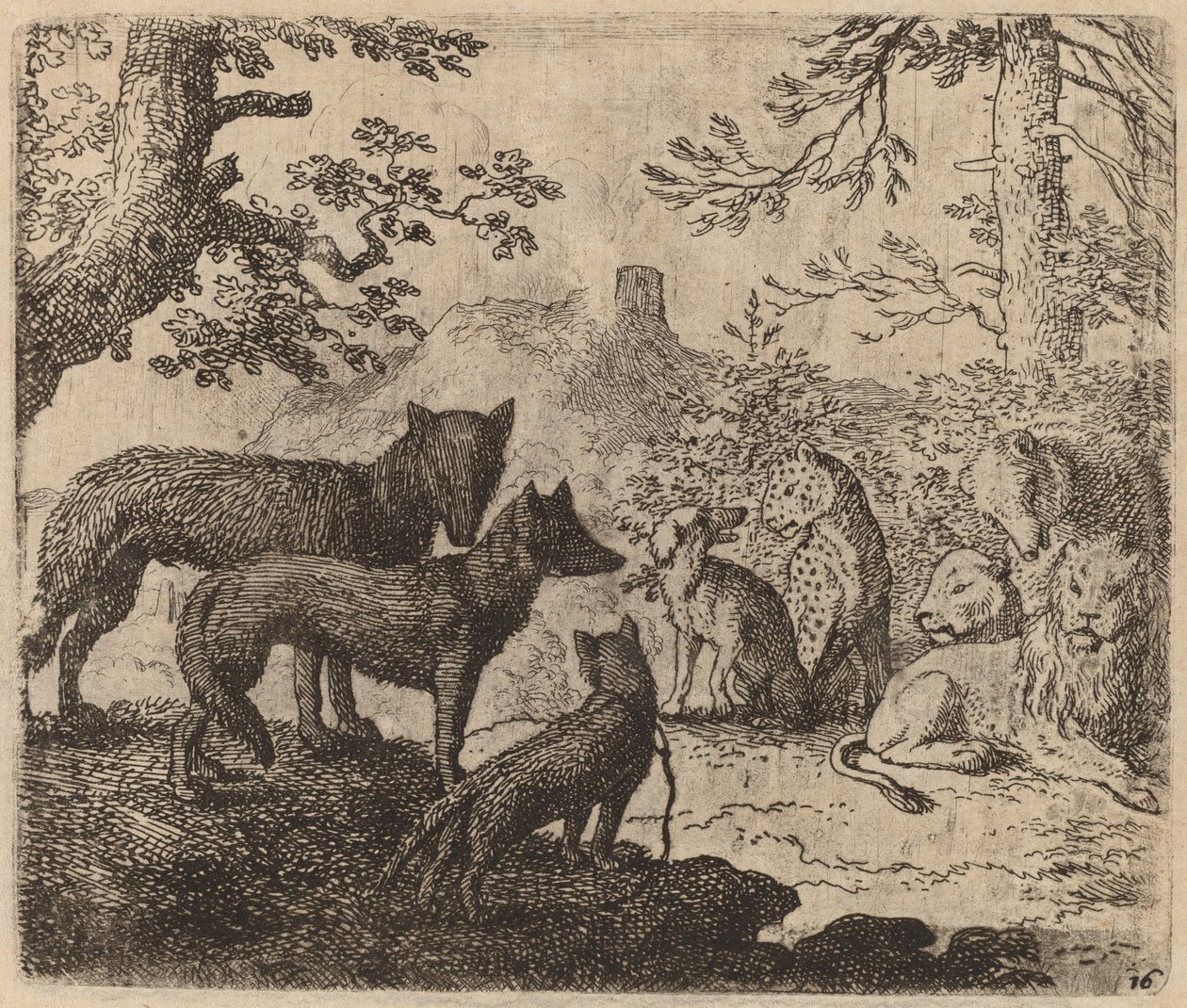Reynards slægtninge plæderer for ham, sandsynligvis ca. 16451656. af Allart van Everdingen