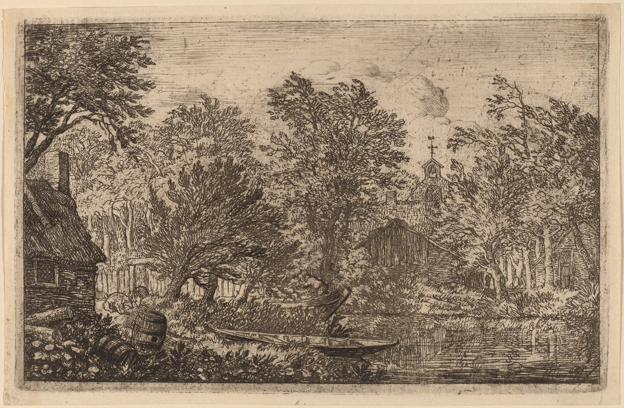 Skift ved en flodbred, sandsynligvis ca. 16451656. af Allart van Everdingen