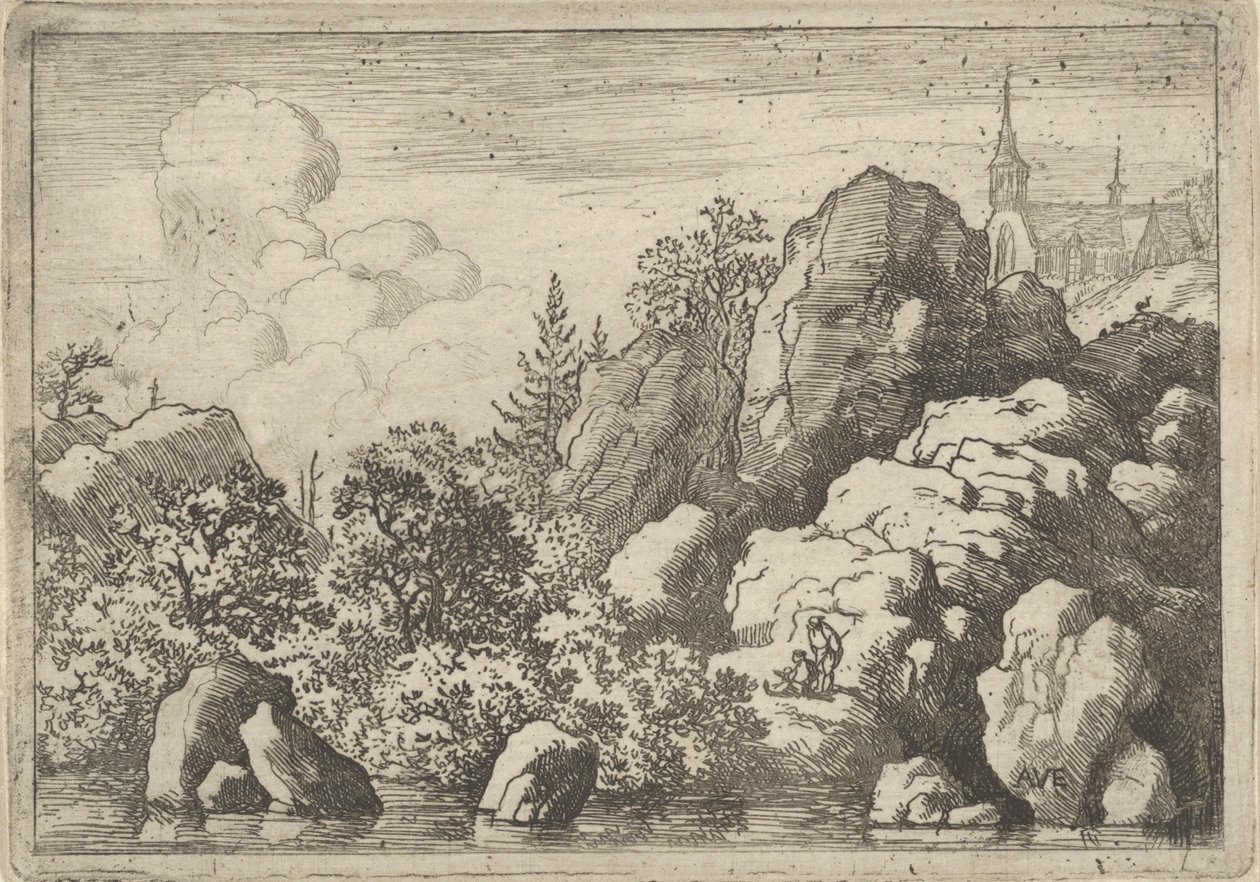 Kirken på Bakken, 1600-tallet. af Allart van Everdingen