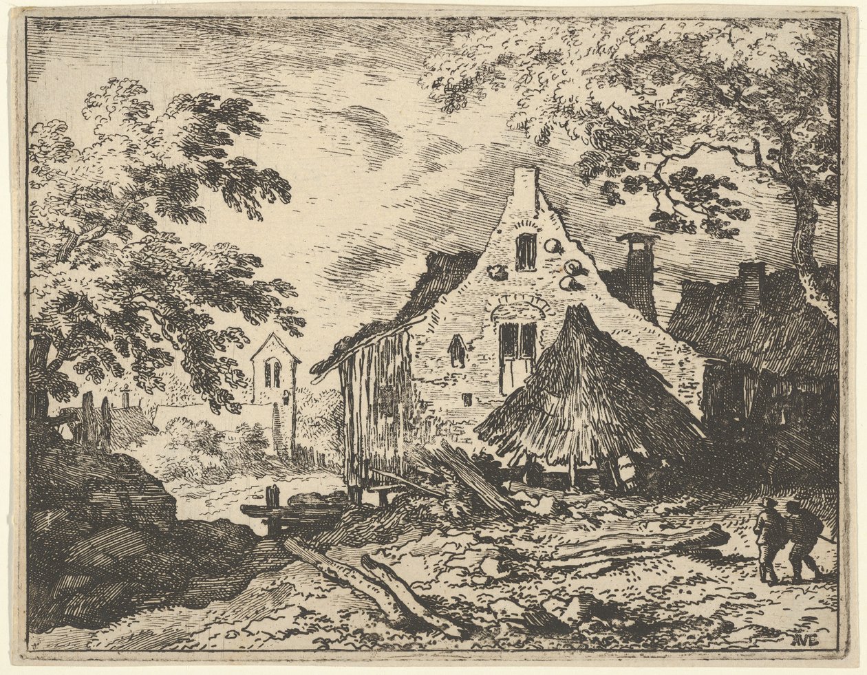 Høladen med bevægeligt tag, 1600-tallet. af Allart van Everdingen