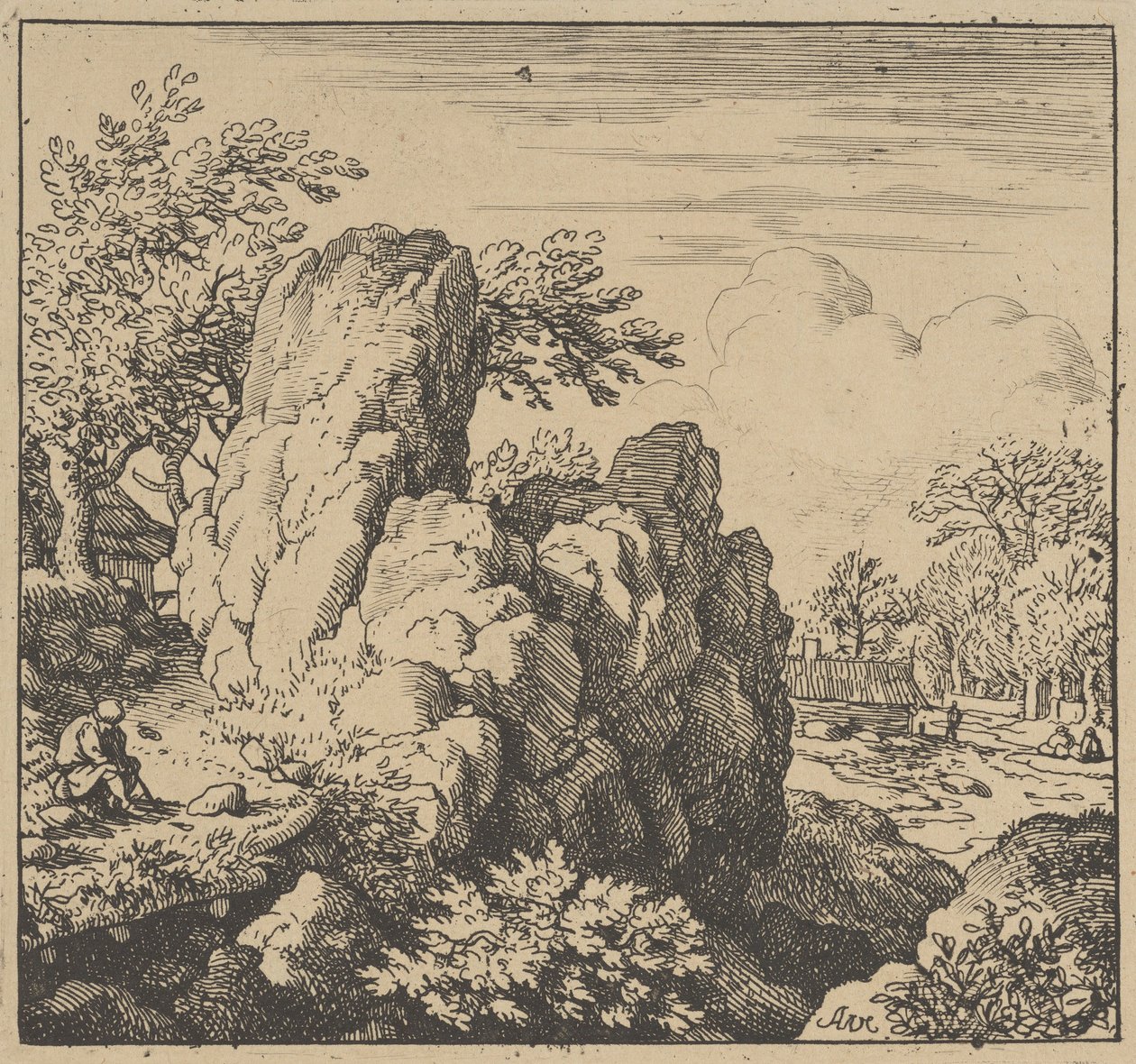 The Large Rock, midten af 1600-tallet., midten af 1600-tallet. af Allart van Everdingen