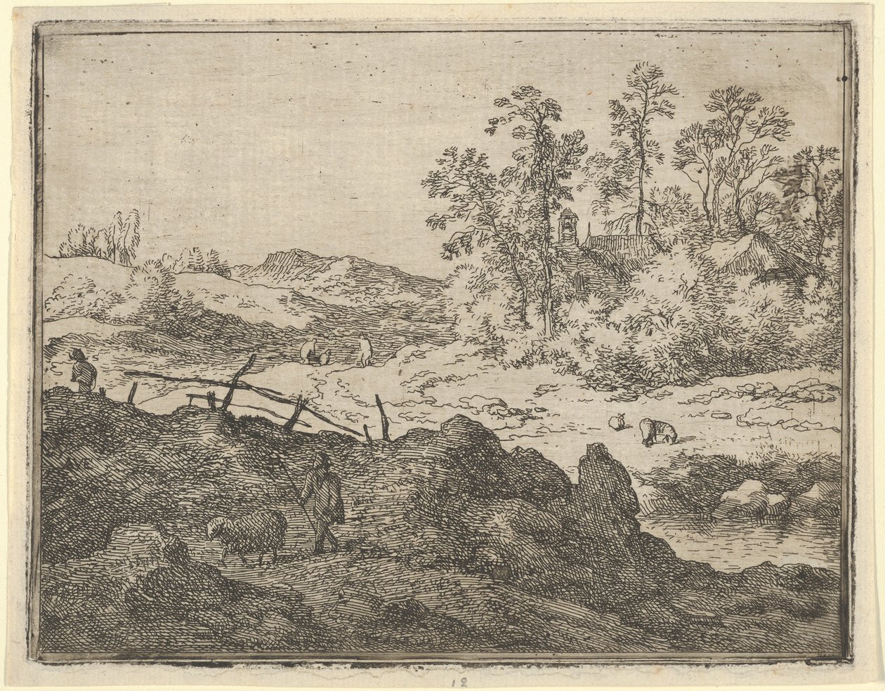 Hyrden og Lammet, 1600-tallet. af Allart van Everdingen