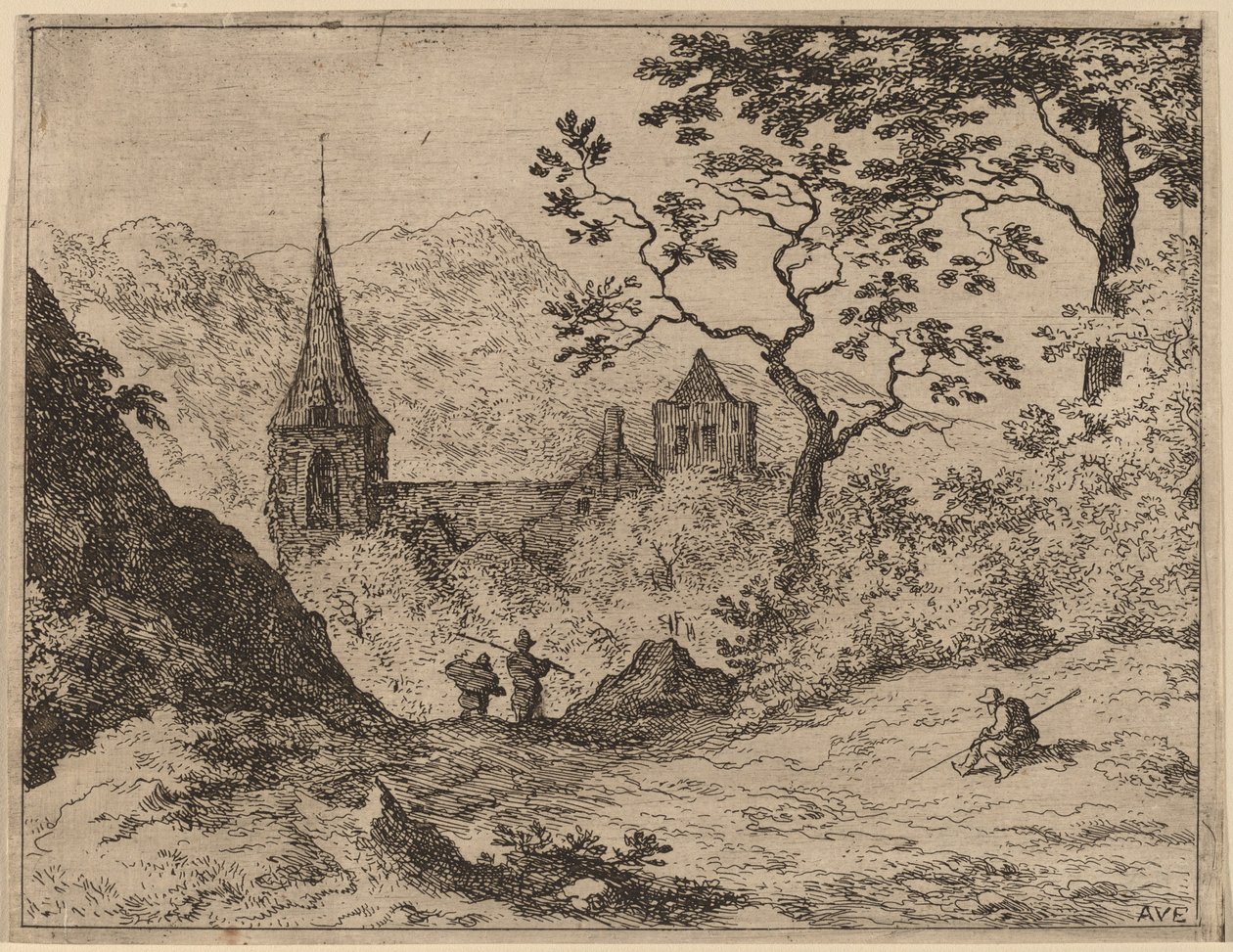 The Steeple, sandsynligvis ca. 16451656. af Allart van Everdingen