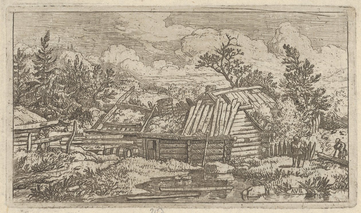 De to bjælker flyder i vandet, 1600-tallet. af Allart van Everdingen