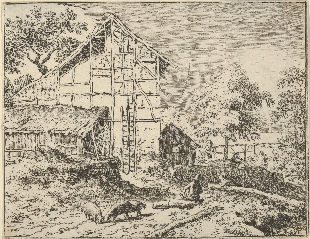 De to stiger, 1600-tallet. af Allart van Everdingen