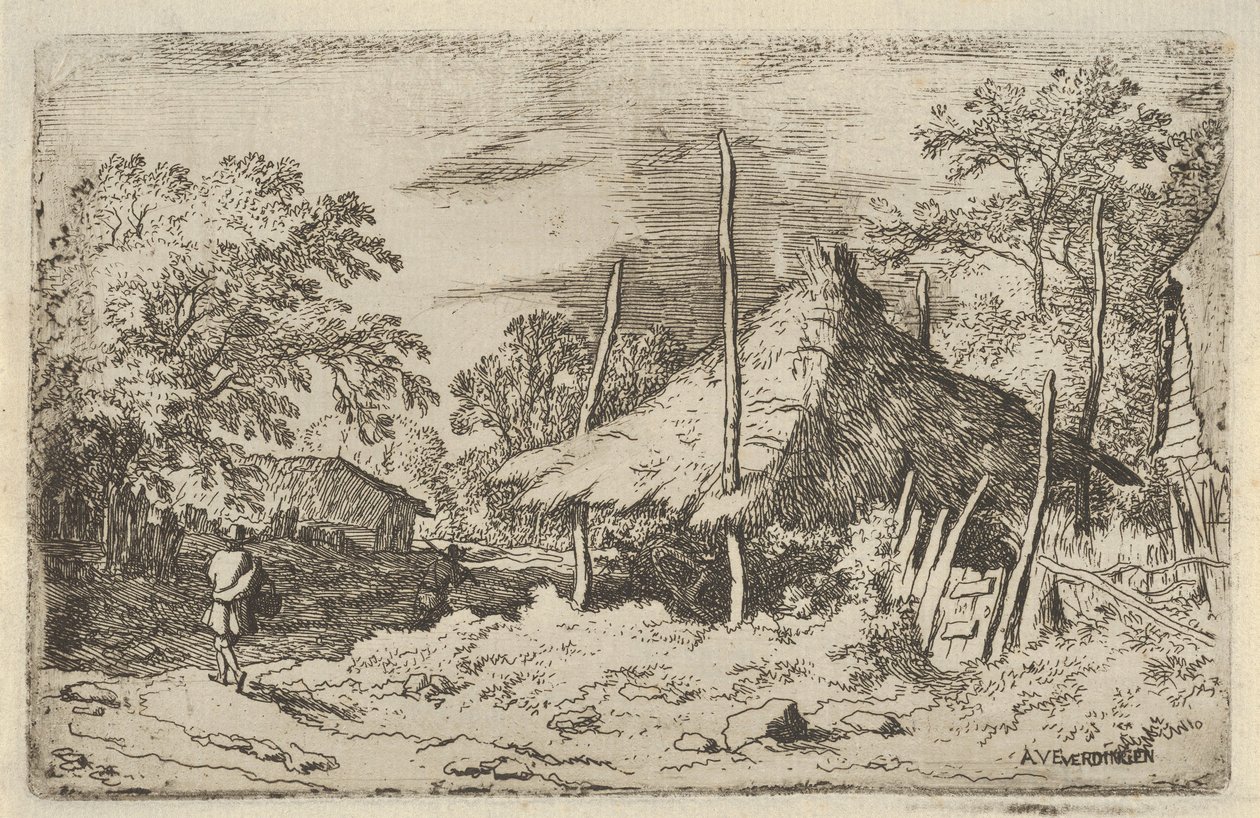 Hjulet under Haybarnet, 1600-tallet. af Allart van Everdingen