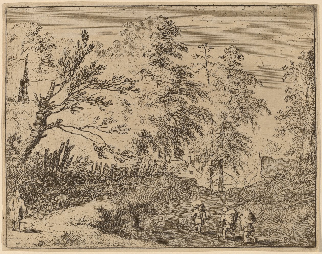 Tre portører, sandsynligvis ca. 16451656. af Allart van Everdingen