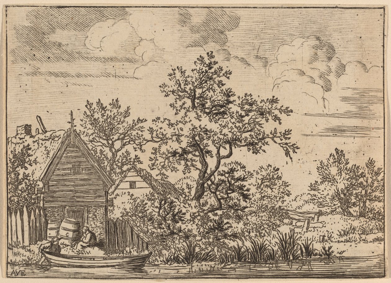 To fade foran et sommerhus, sandsynligvis ca. 16451656. af Allart van Everdingen