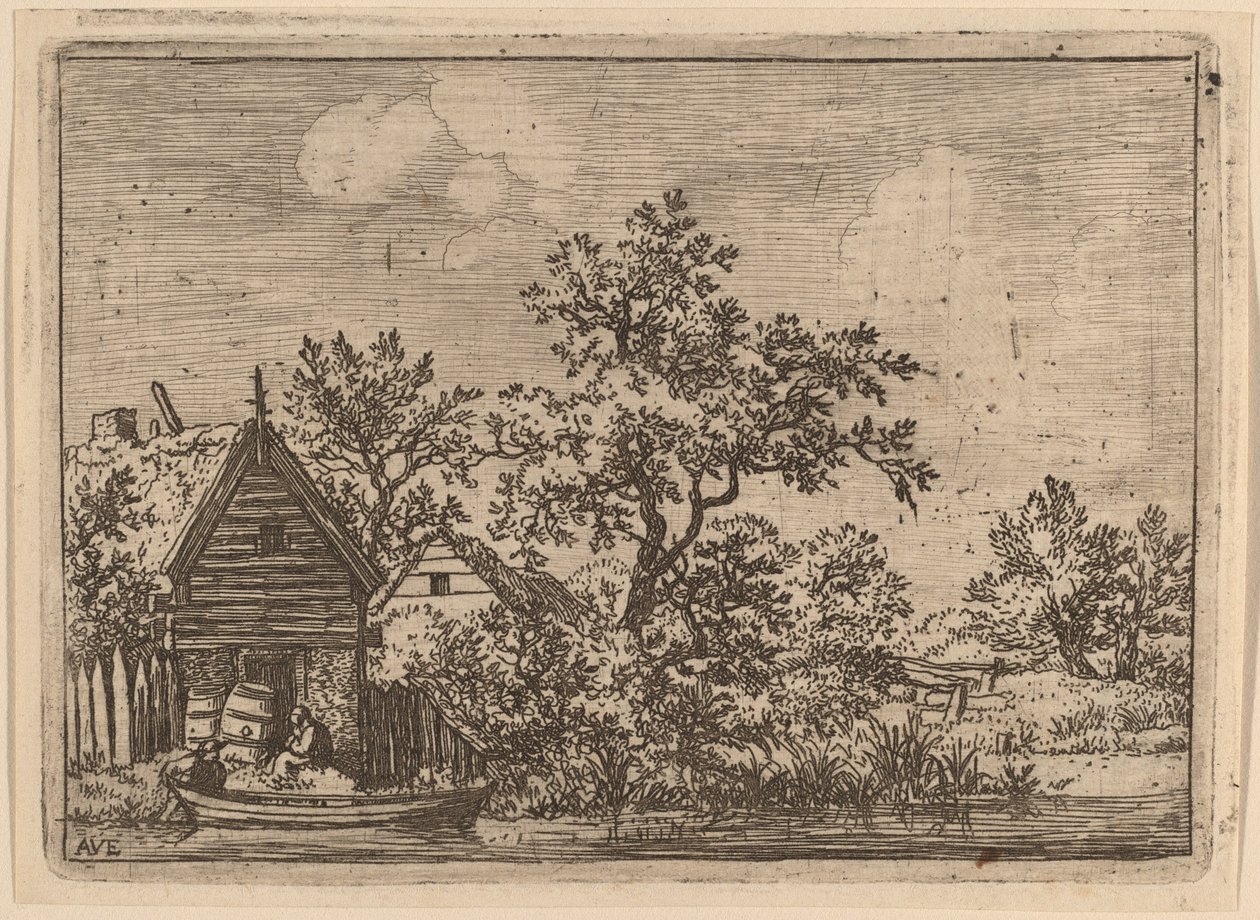 To Fade foran et Sommerhus, sandsynligvis ca. 16451656. af Allart van Everdingen