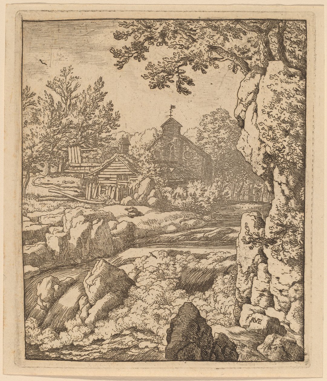 Vandfald, sandsynligvis ca. 16451656. af Allart van Everdingen