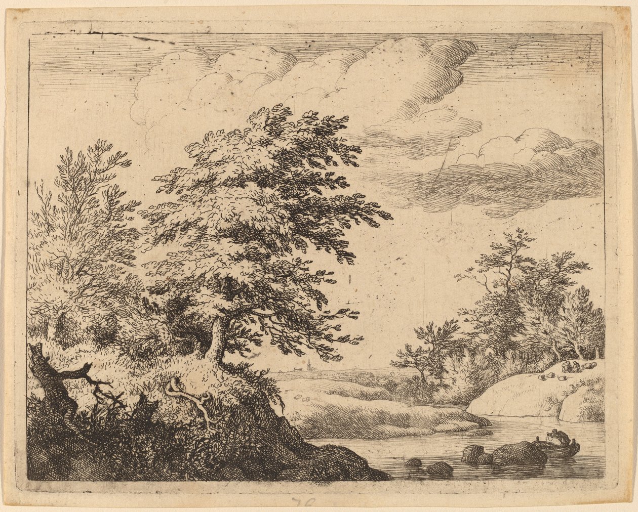 Winding River af Allart van Everdingen
