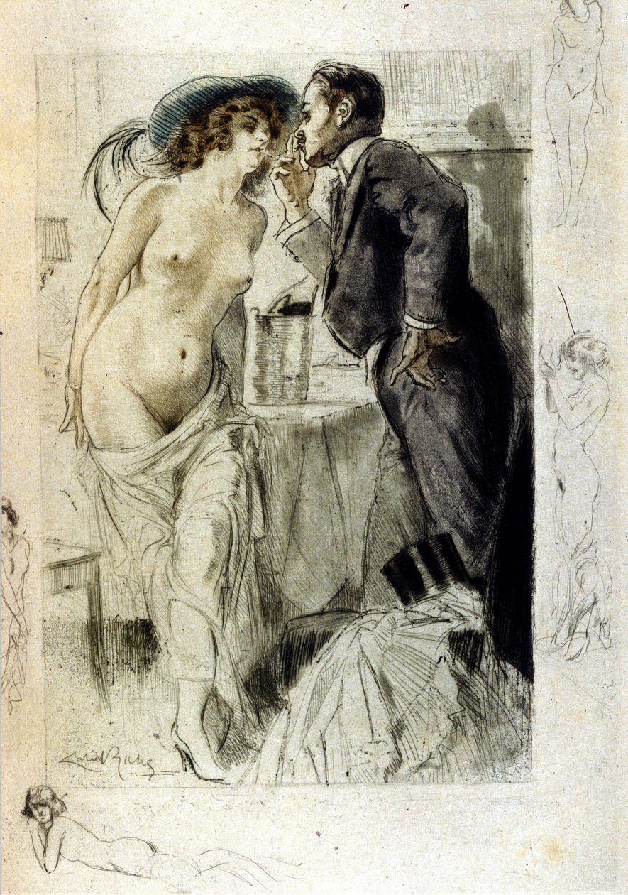 Illustration af Almery Lobel-Riche (Lobel Riche) (1880-1950) fra 1926 til "Le journal d
