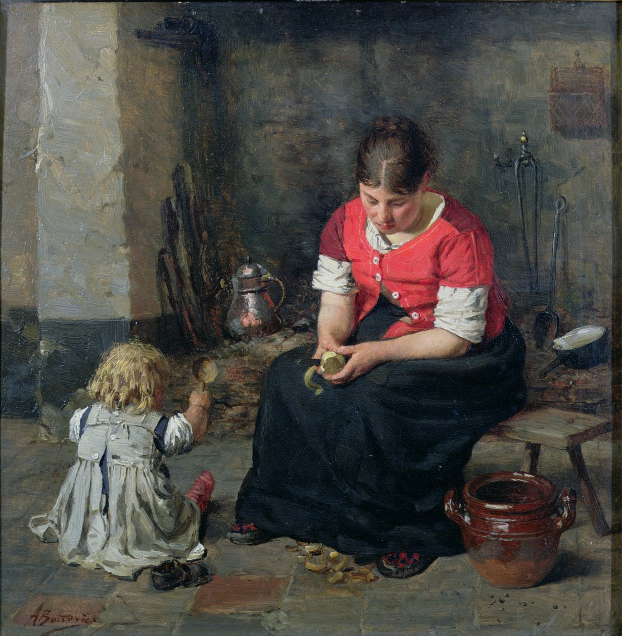 Tilberedning af grøntsager (panel) af Alois Boudry