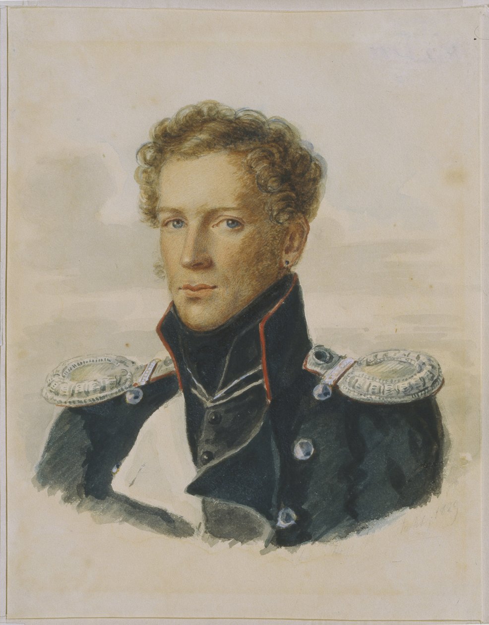 Sergey Lanskoy 1789-1832, officer af Chevalier Guard, 1829 af Alois Gustav Rockstuhl