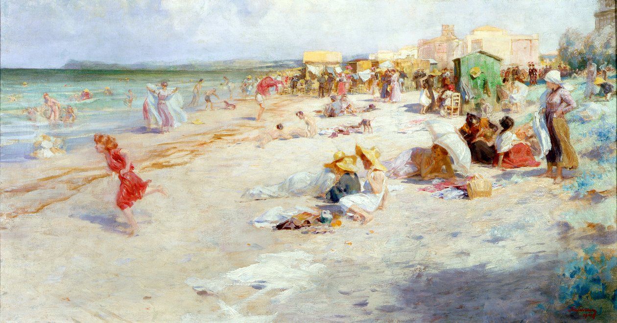 En travl strand om sommeren af Alois Hans Schram