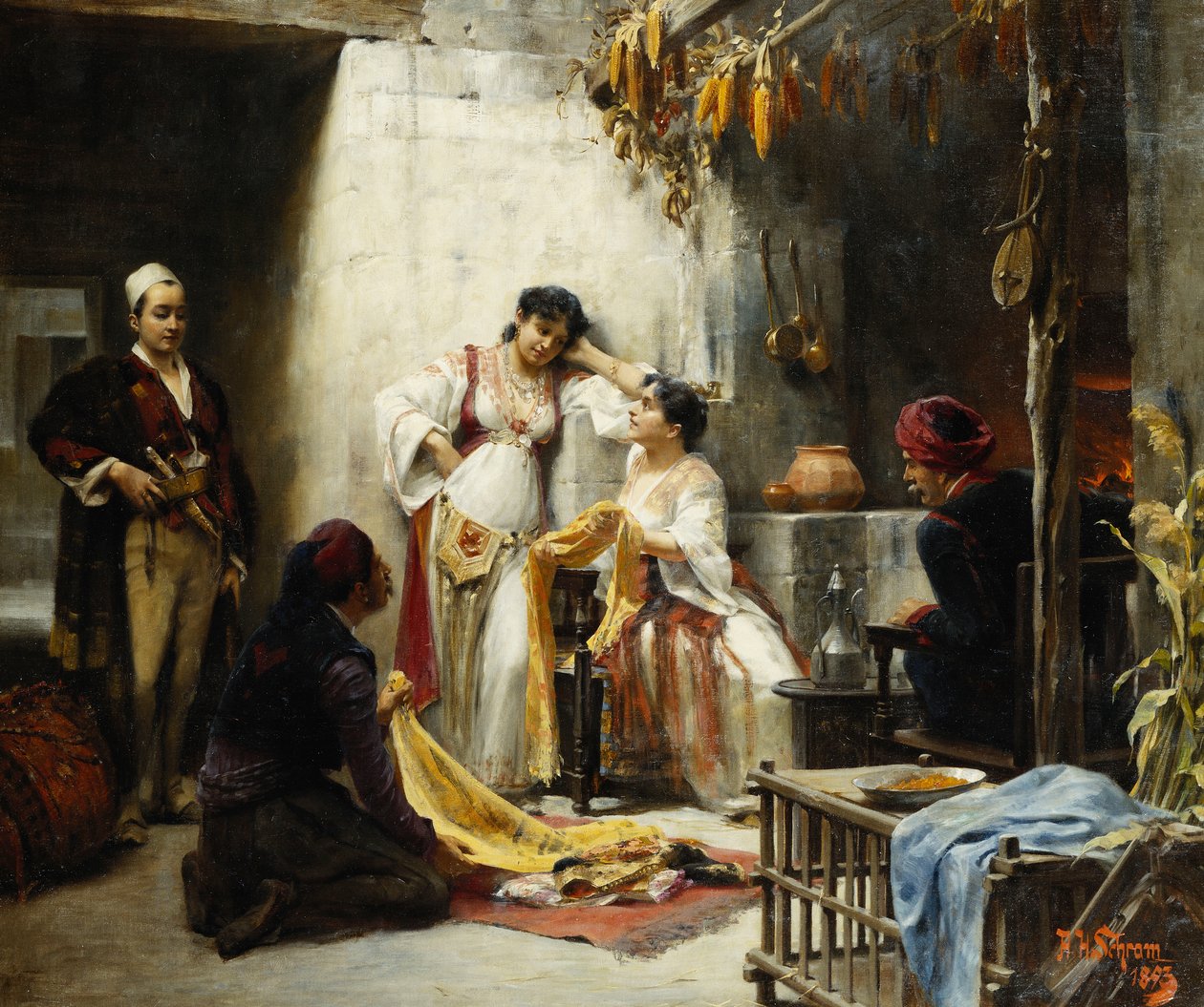 En hård beslutning, 1893 af Alois Hans Schram