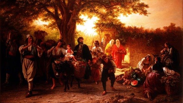 Festlig Scene af Alois Schonn