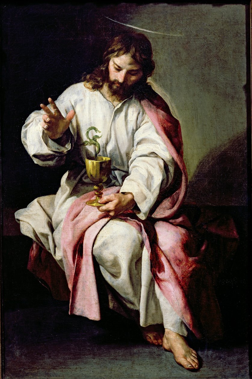 Johannes Evangelisten og det forgiftede bæger, 1636-38 af Alonso Cano