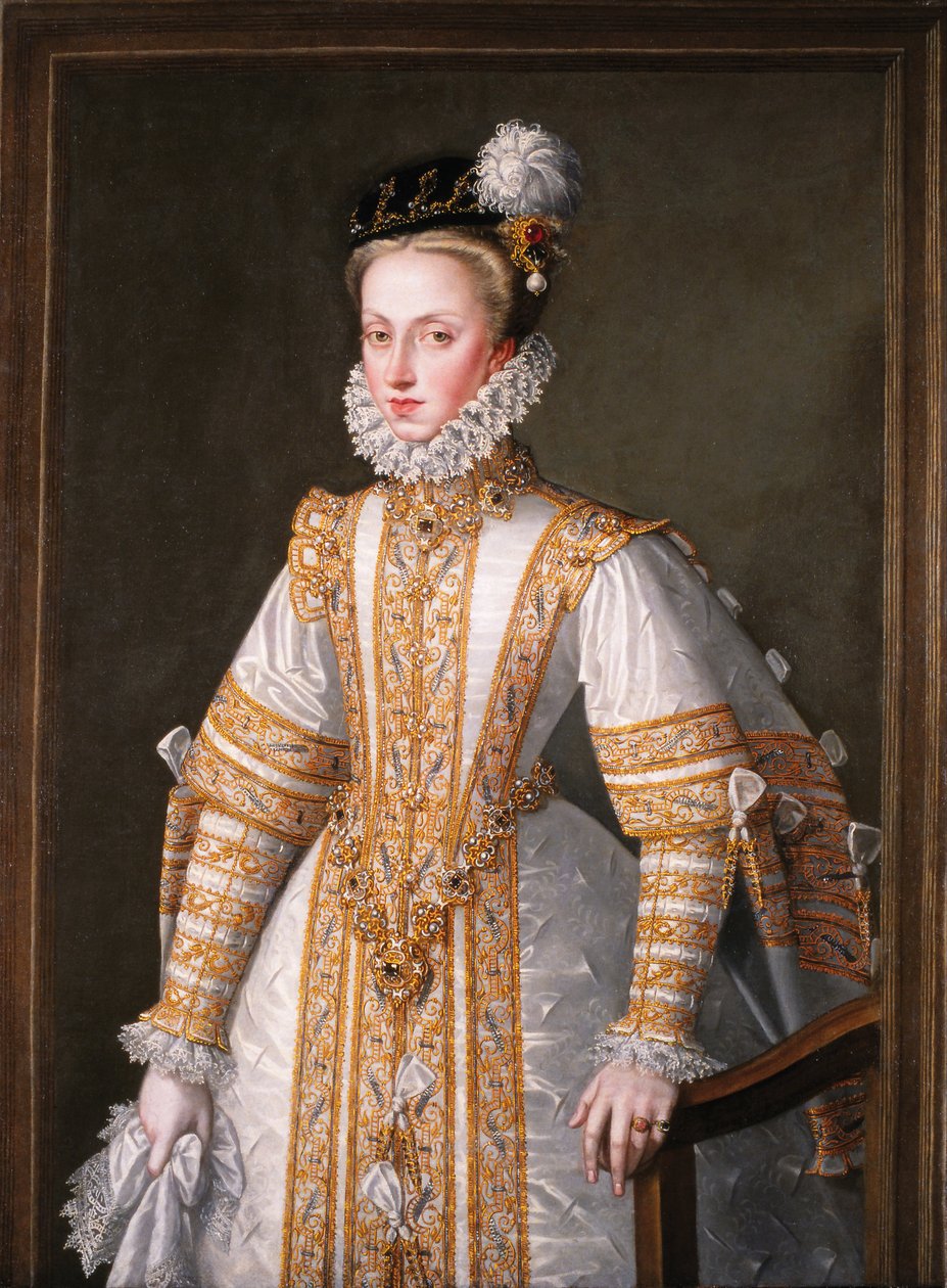 Anne af Østrig, dronning af Spanien af Alonso Sánchez Coello