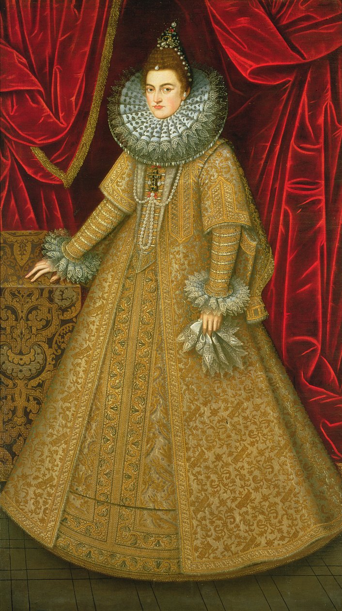 Portræt af dronning Isabel Clara Eugenia af Alonso Sánchez Coello