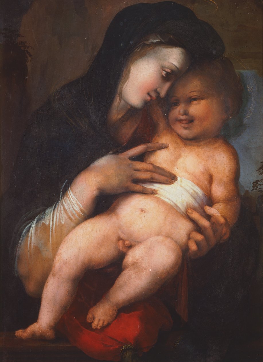 Madonna og barn, af Alonso Berruguete (ca. 1480-1561) af Alonso Berruguete
