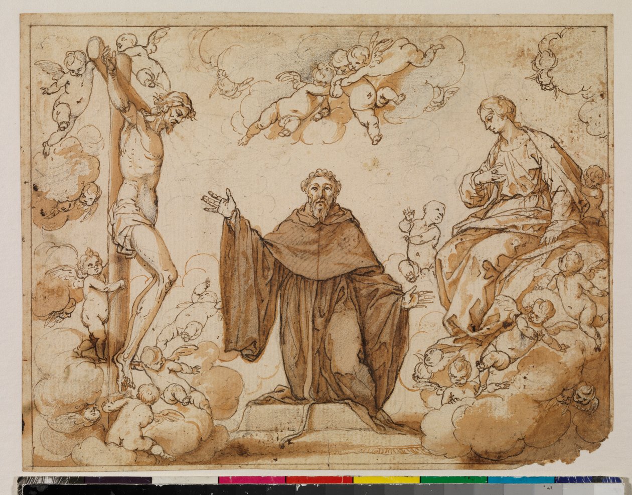 Sankt Augustin tøver mellem Kristi blod og Jomfru Marias mælk, recto, 1600-tallet af Alonso Cano