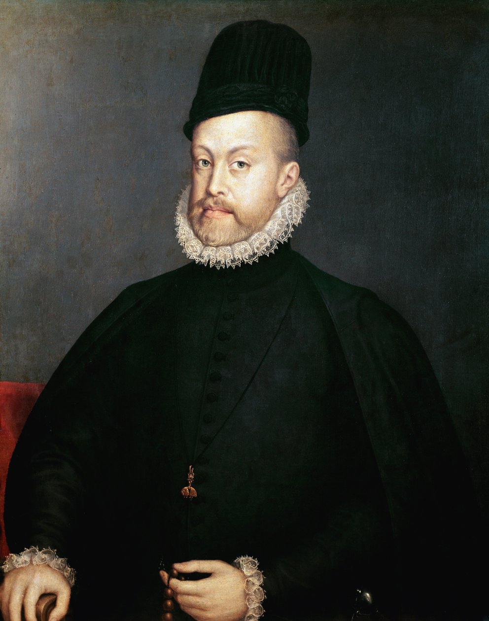 Portræt af Filip II, konge af Spanien (maleri, ca. 1580) af Alonso Sánchez Coello