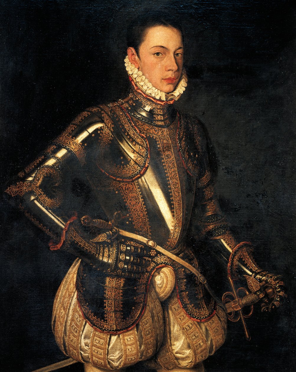 Portræt af Alessandro Farnese (olie på lærred) af Alonso Sánchez Coello