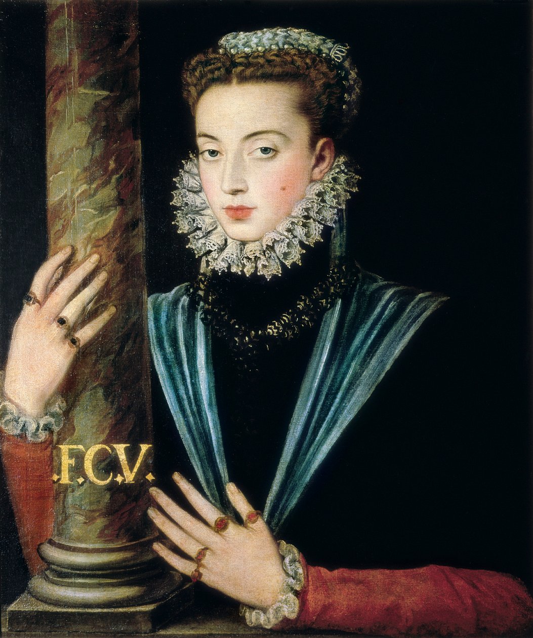 Portræt af Jeanne af Spanien (Juana de Austria af Alonso Sánchez Coello