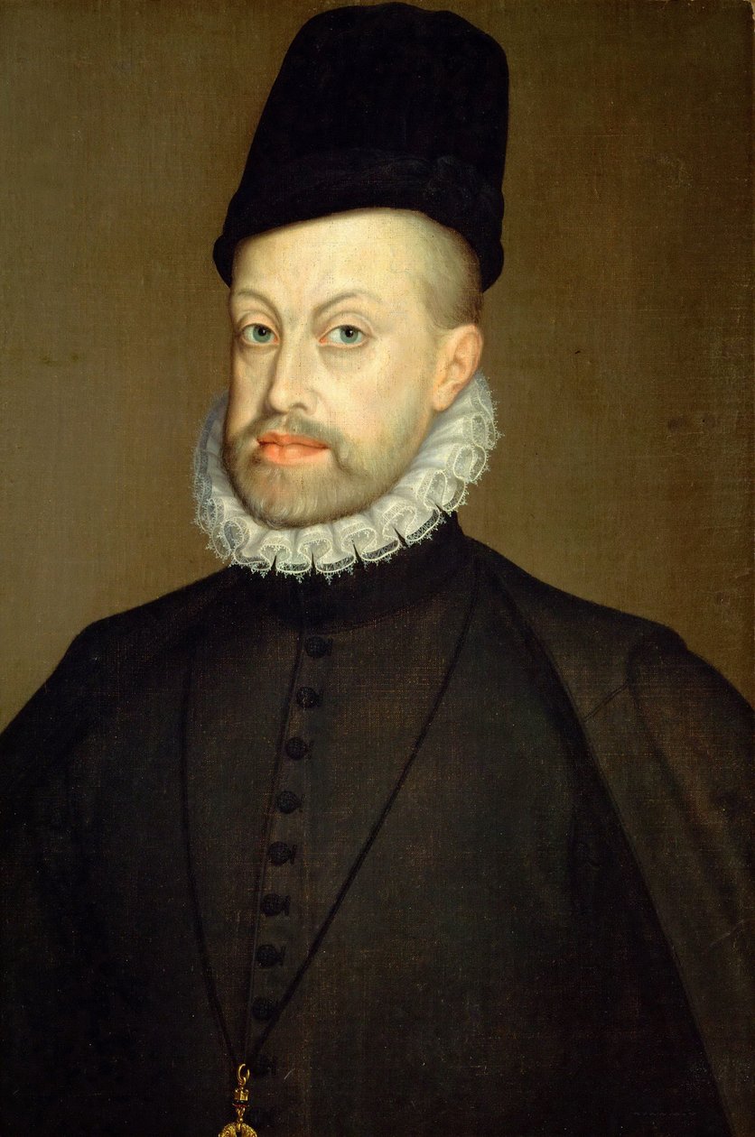 Portræt af Filip II 1527-1598, konge af Spanien og Portugal, 1568 af Alonso Sánchez Coello