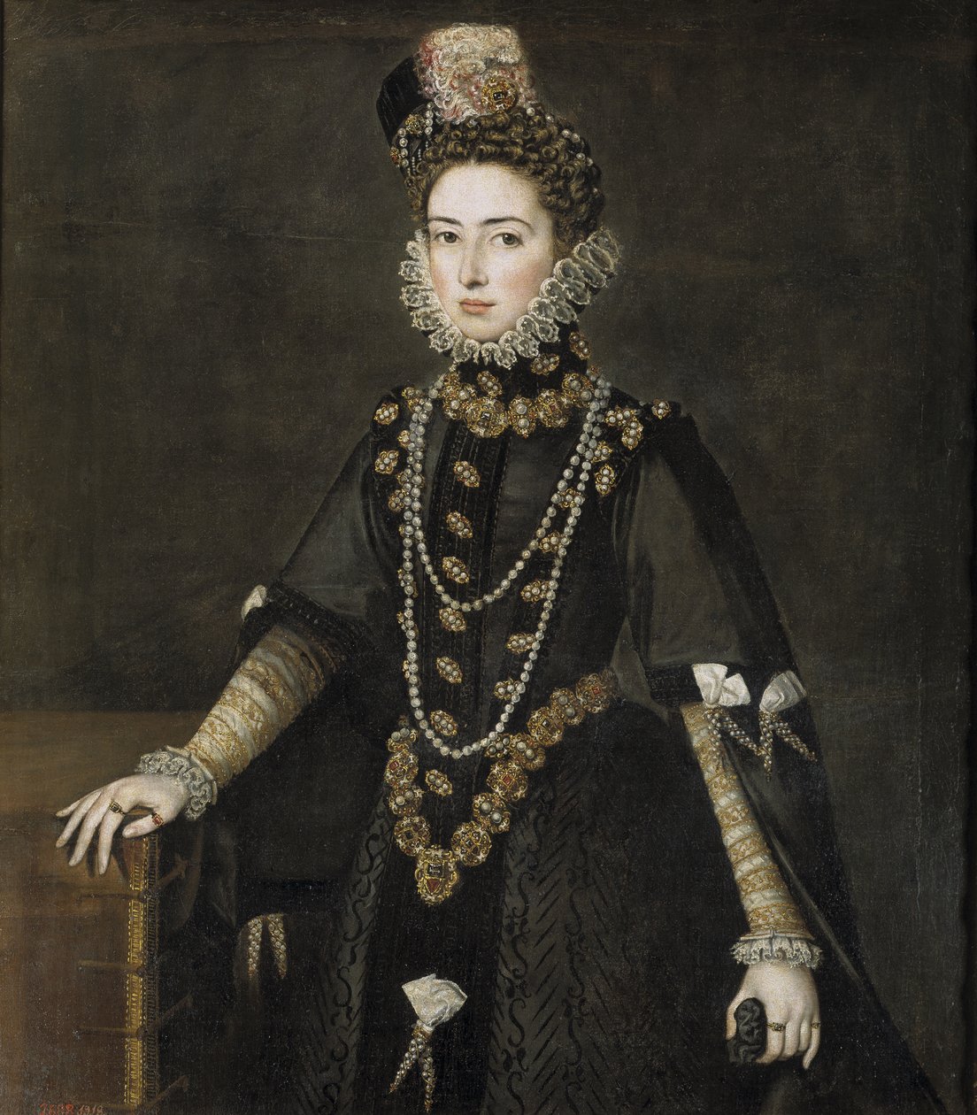 Portræt af infantaen Catherine Michelle af Spanien 1567-1597, 1584-1585 af Alonso Sánchez Coello