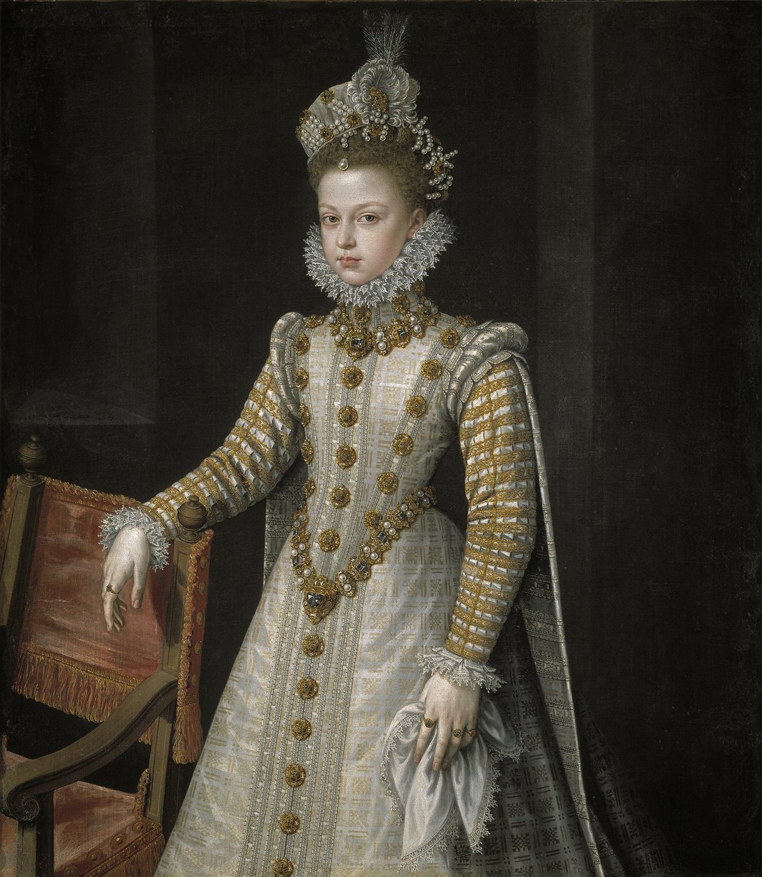 Infanta Isabella Clara Eugenia 1566-1633, 1579 af Alonso Sánchez Coello