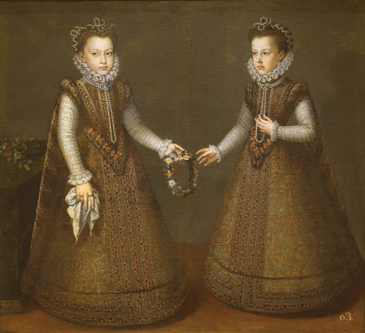 Børnene Isabel Clara Eugenia og Catalina Micaela af Alonso Sánchez Coello